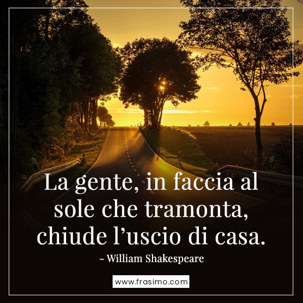 il tramonto frasi